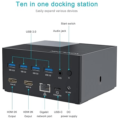 USB-C Docking Station Dual HDMI