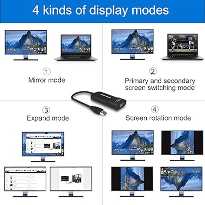 USB 3 To HDMI Adapter Multiple Display