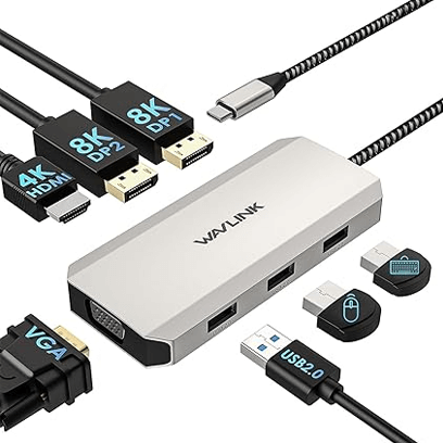 USB C Docking Station Dual MP Monitor