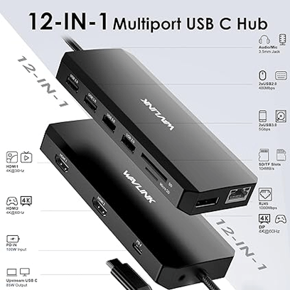 Wavlink USB-C Docking Station Dual Monitor