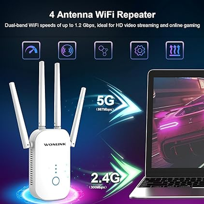 Wonlink Wifi Extender Signal Booster For Home