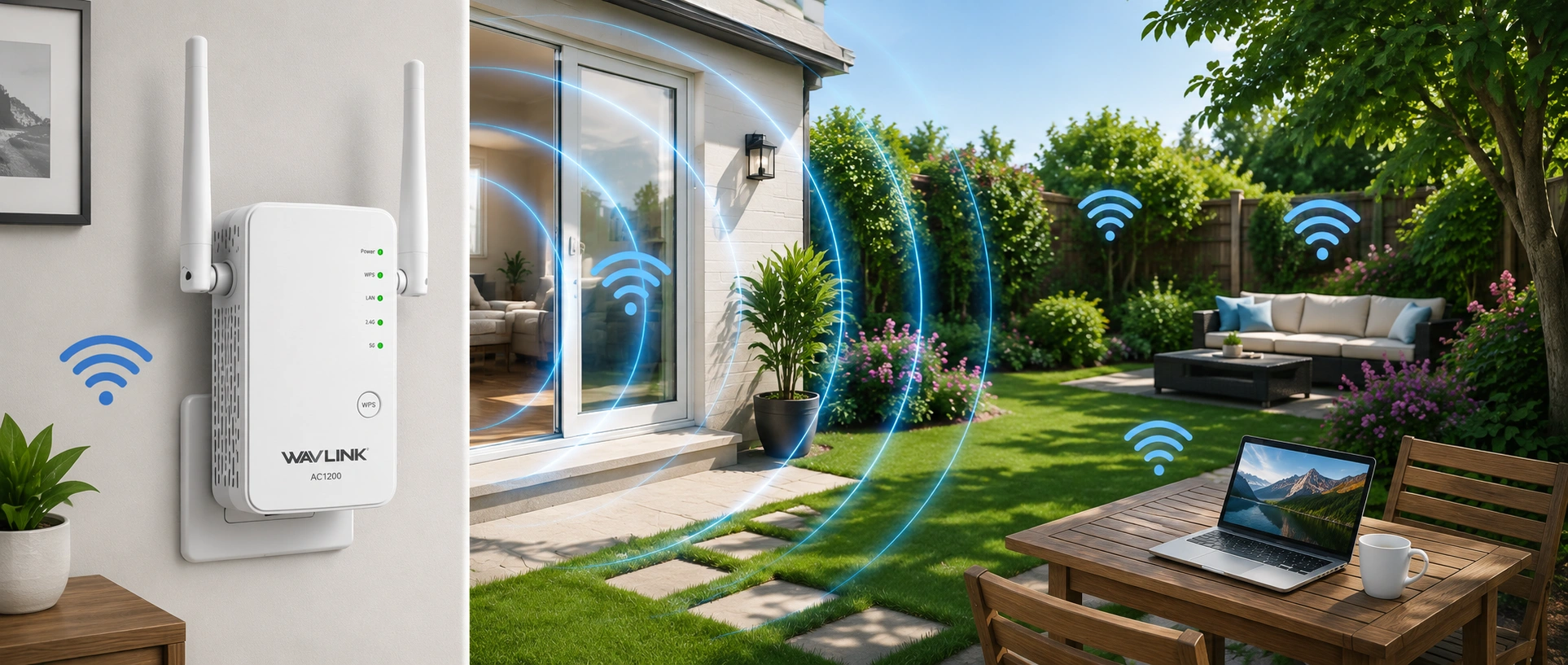 Can Wavlink AC1200 Extend WiFi to Outdoor Areas Like Gardens?