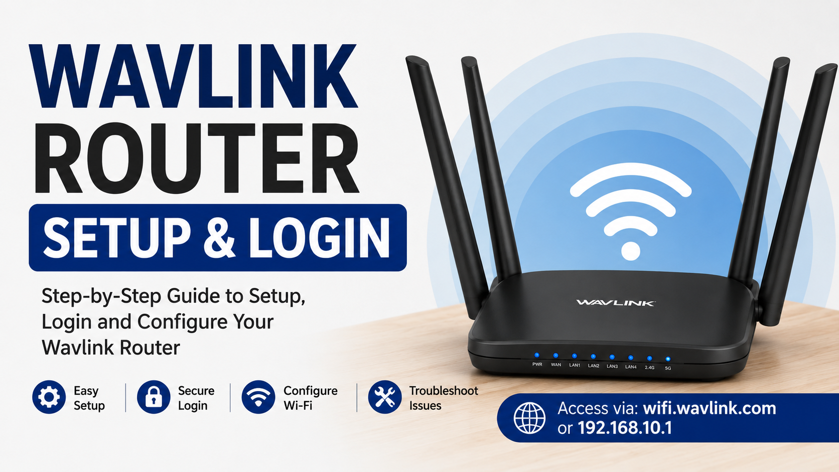 Wavlink router login and setup guide with WiFi configuration and troubleshooting